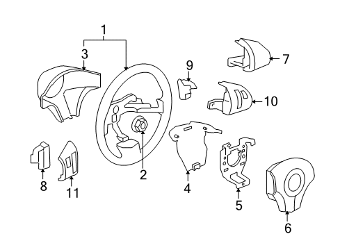 2006 Pontiac Solstice Switch Assembly, Cruise Control *Ebn/True Red Diagram for 15840838