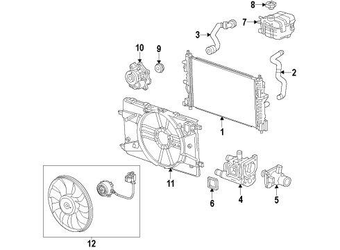 2011 Chevy Cruze Seal,Water Pump Drive Shaft Diagram for 24467359