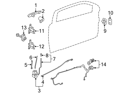 2006 Chevy Cobalt Harness Assembly, Front Side Door Door Wiring Diagram for 15777225