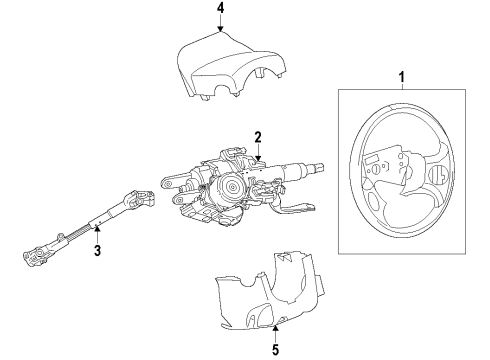 2019 Buick Encore Steering Column & Wheel, Steering Gear & Linkage Diagram 1 - Thumbnail