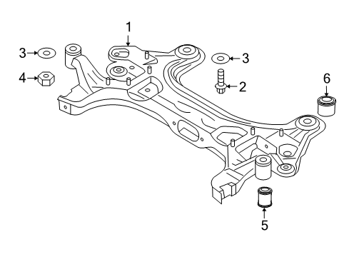 2009 Pontiac G3 Suspension Mounting - Front Diagram