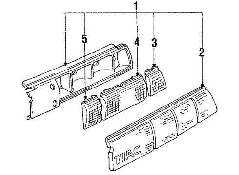 1992 Pontiac Firebird Tail Lamps Diagram 1 - Thumbnail