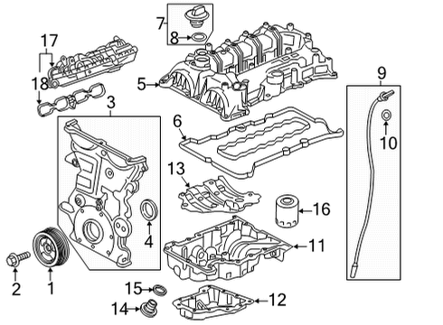 2022 Chevy Trax Engine Parts & Mounts, Timing, Lubrication System Diagram 1 - Thumbnail