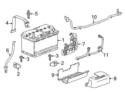 2018 Cadillac CT6 Block Assembly, Battery Distribution Fuse Diagram for 84215173