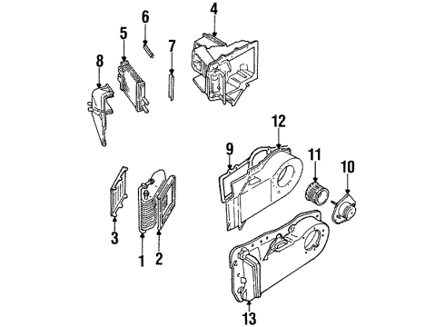 1995 Cadillac Eldorado HVAC Case Diagram