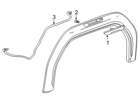 2021 GMC Sierra 2500 HD Lamp Assembly, Front Si Mkr Diagram for 84806032