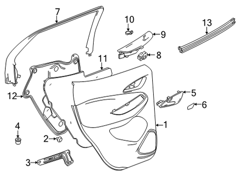 2023 Buick Encore GX Plate, Rear S/D A/Rst Sw Mt *Jet Black Diagram for 42669038