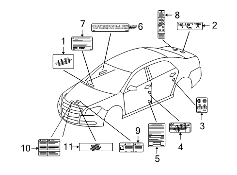 2009 Chevy Malibu Information Labels Diagram