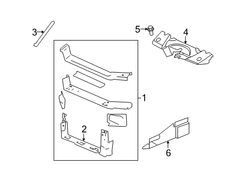 2006 Chevy Monte Carlo Radiator Support Diagram