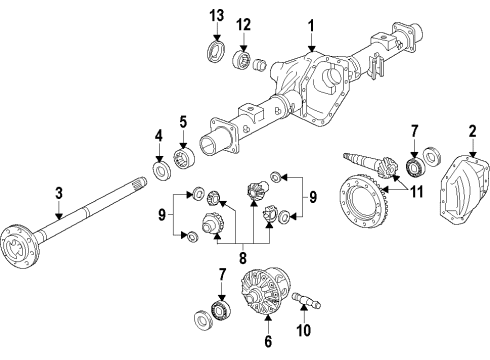 2012 GMC Sierra 3500 HD Propeller Shaft Assembly Diagram for 84041623