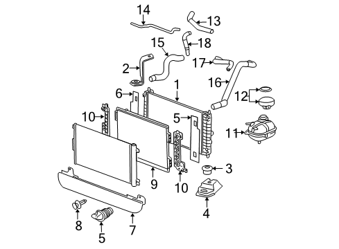 2007 Chevy Cobalt Radiator Outlet Hose (Lower) Diagram for 22731596