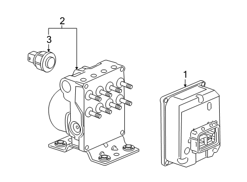 2009 Saturn Aura ABS Components Diagram 1 - Thumbnail