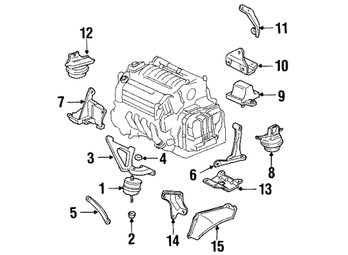 2002 Oldsmobile Aurora Brace, Transaxle Diagram for 12558977