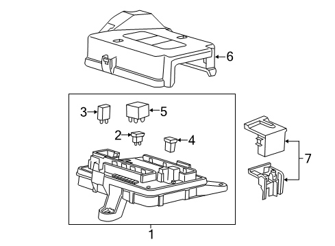 2024 Chevy Camaro COVER-RR BODY FUSE BLK Diagram for 85136928