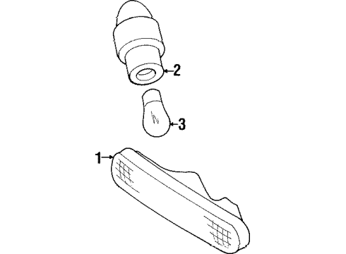 2000 Cadillac Catera Rear Lamps - Side Marker Lamps Diagram