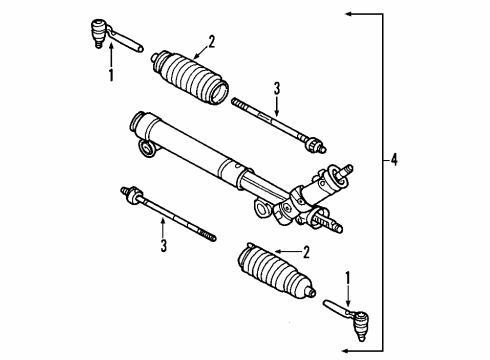 2009 Hummer H3 P/S Pump & Hoses, Steering Gear & Linkage Diagram 1 - Thumbnail