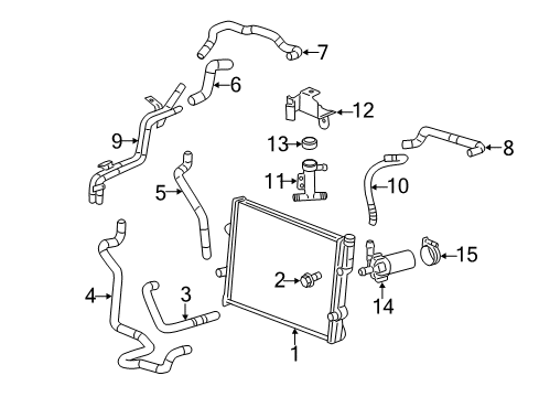 2014 Cadillac CTS Intercooler, Cooling Diagram 5 - Thumbnail