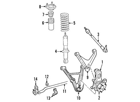 2007 Pontiac Solstice Wheel Bearing And Hub Assembly Diagram for 10345966