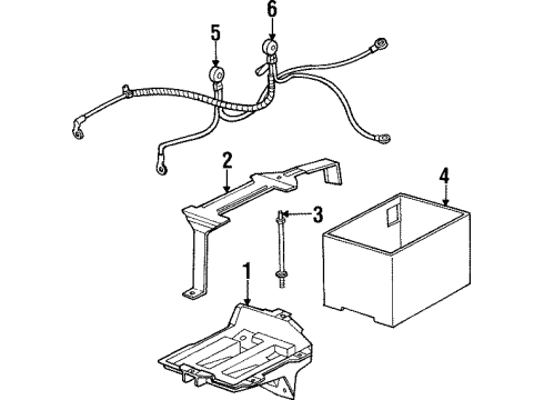 1997 Saturn SL Cable Asm, Battery Positive Diagram for 21023288