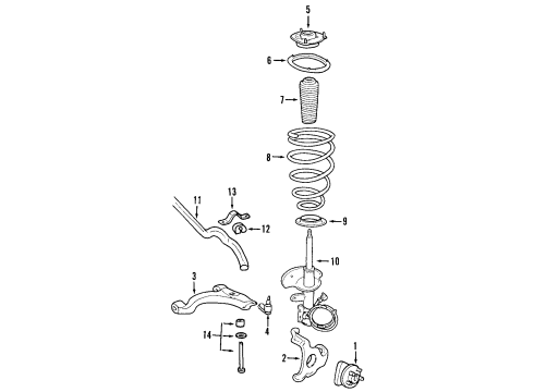 1998 Cadillac Seville Sensor,Electronic Suspension Rear Position Diagram for 22175742