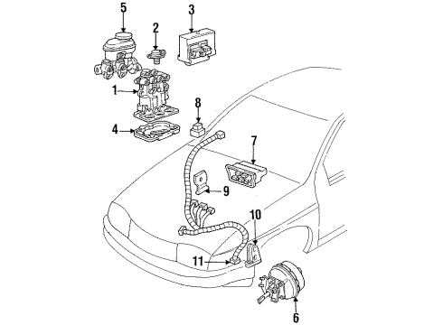 1996 Chevy Beretta Anti-Lock Brakes Diagram 1 - Thumbnail