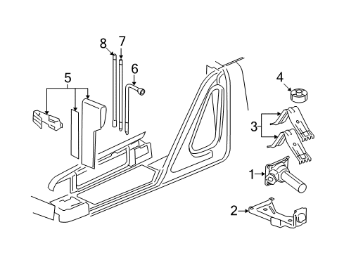 2008 Chevy Avalanche Interior Trim - Quarter Panels Diagram 2 - Thumbnail