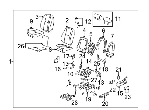 2010 GMC Sierra 1500 Lumbar Control Seats Diagram 1 - Thumbnail