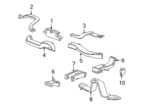 2008 Cadillac STS Ducts Diagram