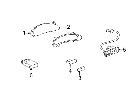 1999 Pontiac Sunfire Instrument Cluster Assembly Diagram for 16258042