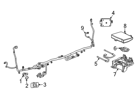 2022 Chevy Trailblazer Electrical Components - Rear Bumper Diagram