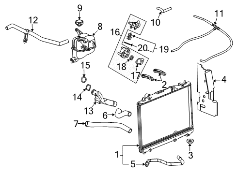 2004 Cadillac CTS Transmission Fluid Cooler Pipe And Bracket Diagram for 89022531