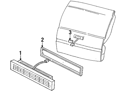 1996 Oldsmobile Silhouette High Mount Lamps Diagram