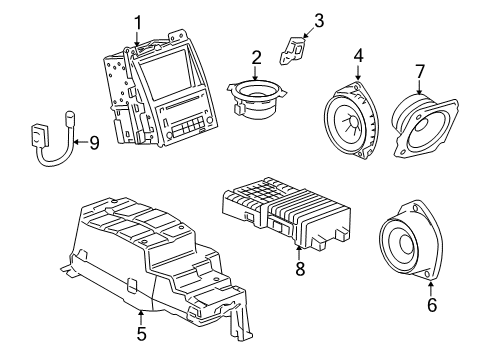 2012 Cadillac Escalade Sound System Diagram 1 - Thumbnail