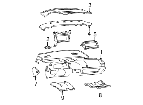 1993 Chevy Camaro Instrument Panel Diagram