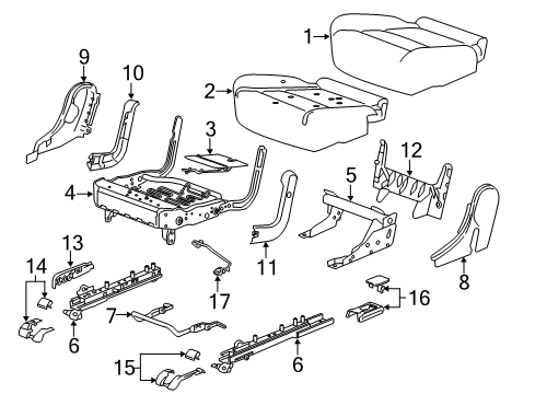 2023 Cadillac XT5 Cover Assembly, R/Seat Cush *Black Diagram for 84746567