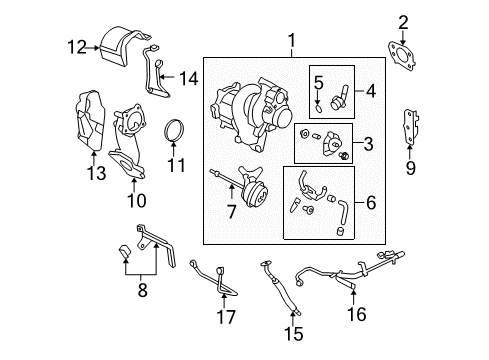 2009 Chevy Cobalt Brace Asm,Turbo Bracket Diagram for 12609376