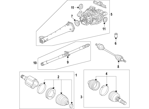 2020 Cadillac XT6 Joint Kit, Rear Whl Drv Shf Inr Diagram for 84710415