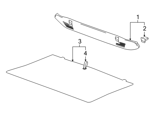 2014 Chevy Spark EV Interior Trim - Rear Body Diagram