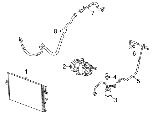 2007 Saturn Vue Tube Assembly, A/C Receiver & Dehydrator Diagram for 15859718