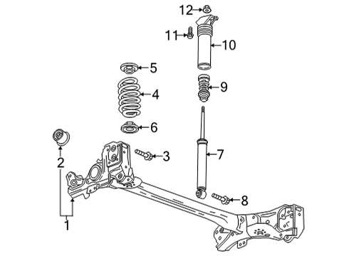 2022 Chevy Bolt EUV Mount, Rear Shock Absorber Diagram for 95355614