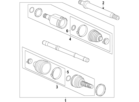 2021 Chevy Trax Axle Shafts & Joints, Drive Axles Diagram