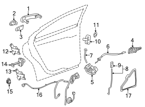 2013 Buick Verano Check Assembly, Rear Side Door Diagram for 13363545