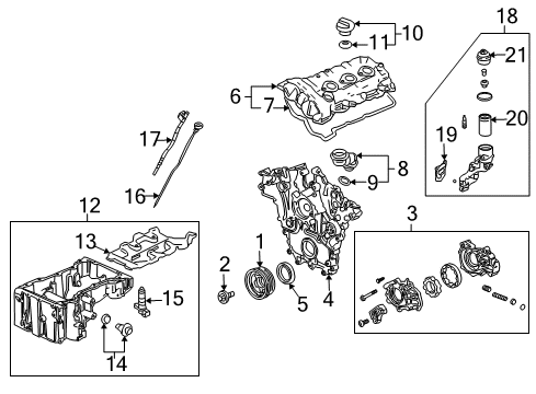 2008 Cadillac SRX Engine Parts & Mounts, Timing, Lubrication System Diagram 3 - Thumbnail