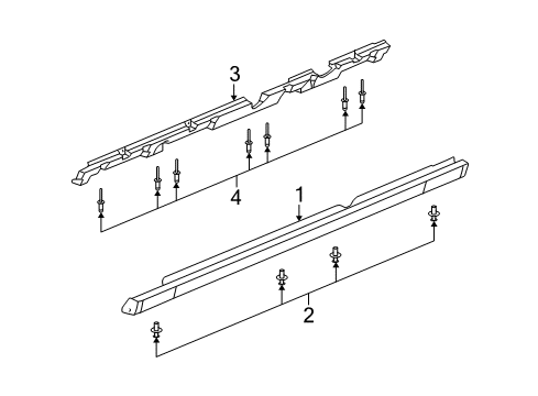 2007 Saturn Ion Exterior Trim - Pillars, Rocker & Floor Diagram