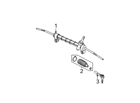 2003 Saturn Ion Steering Column & Wheel, Steering Gear & Linkage Diagram 5 - Thumbnail