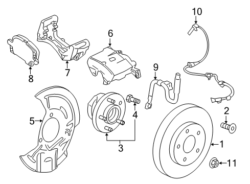 2021 GMC Terrain Brake Components, Brakes Diagram 1 - Thumbnail