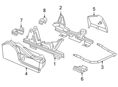 2006 Chevy Silverado 1500 Bar,Driver Seat Inner & Outer Adjuster Tie Diagram for 88940937