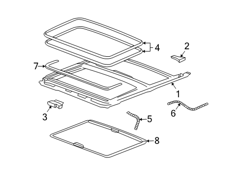 2003 Hummer H2 Sunroof Diagram 2 - Thumbnail