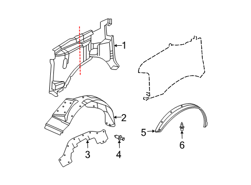 2007 GMC Savana 3500 Inner Components - Fender Diagram