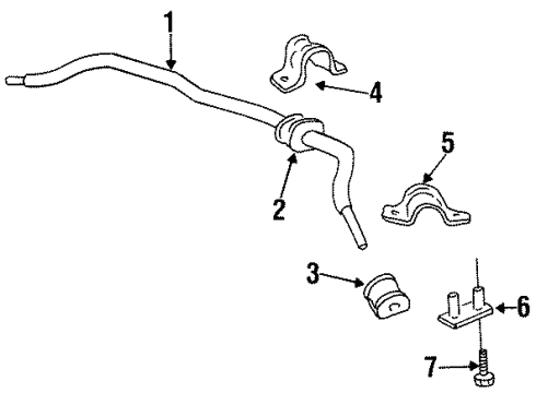 1999 Chevy Monte Carlo Stabilizer Bar & Components - Front Diagram